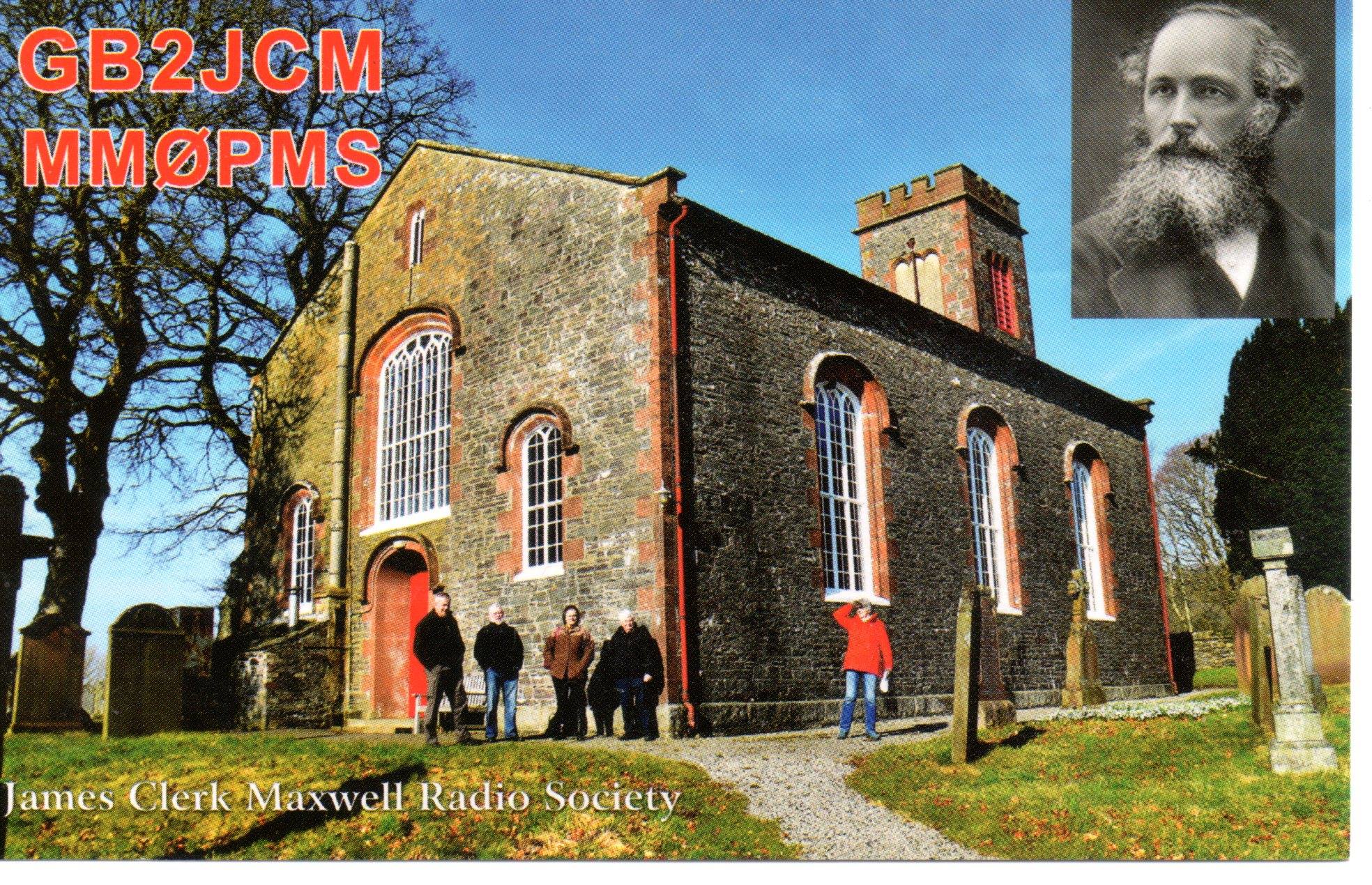 James Clerk Maxwell Radio Society MM0PMS QSL card